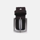Cinto Masculino Social Estilo Clássico Gorgurão E Couro Elegante Moderno Macio Preto E Branco