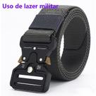 Cinto Militar Largo em Nylon Com Fivela em Unissex Engate Rápido Resistente