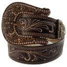 Cinto Paul Western Feminino Couro Legítimo Fivela com Strass