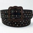 Cinto Paul Western Feminino Preto Com Tachas E Rebite