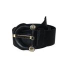 Cinto preto com fivela grande