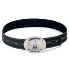 Cinto Preto Com fivela Nossa Senhora 1,23cm