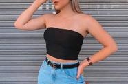 Cinto preto fivela dourada 95cm