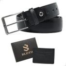 Cinto Slim Oldmoney Masculino Couro Legítimo Preto com Brinde Cinto Slim Oldmoney Masculino Couro Legítimo Preto com Brinde