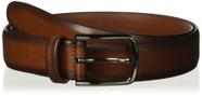 Cinto social masculino Perry Ellis Park Ave Brown em couro genuíno 38
