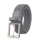 Cinto Tecido Trançado Elástico, Fivela Quadrada Masculino Cores - Preto, Marrom, Azul Escuro, Cinza