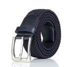Cinto trançado BSLLNEK elástico de 3,5 cm azul marinho para homens tamanho XL