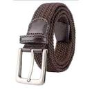 Cinto Trançado Elástico Masculino com Ponteiras em Couro Cinto Trançado Elástico Masculino com Ponteiras em Couro