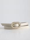 Cinto Via Lessa Zamora Couro Texturizado Off White