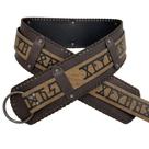 Cinto Viking de Couro PU Ajustável para Cintura com Design de Runas