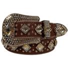 Cinto Western Feminino Strass Luxo Fivela Dourada Boiadeira