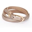 Cinto WJ Feminino Com Fivela Arredondada e Dois Passantes - dourado
