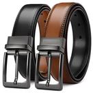 Cinturón de Cuero Reversible para Hombre CHAOREN para Pantalones de Vestir 2 Colores
