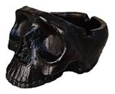 Cinzeiro Crânio Caveira De Resina Preto Black - Hp Decor