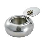 Cinzeiro de aço inoxidável selado com tampa para fumantes 182g 10x5cm