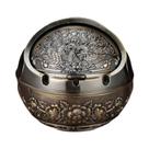 Cinzeiro De Metal Retrô Com Tampa, Anti-Cinzas Voadoras E Anti-Fumaça, Decoração Criativa Para Casa