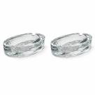 Cinzeiro de Vidro Oval Havana com 2 Pcs 12x7 cm