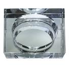 Cinzeiro em vidro transparente 18cm x 18cm x 4cm Cinzeiro em vidro transparente 18cm x 18cm x 4cm