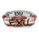 Cinzeiro Exu Tridente Vidro Pintado Quadrado 8,5 cm 4 Apoios