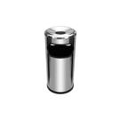 Cinzeiro Lixeira Em Aço Inox Com Aro Em Aluminio Jsn