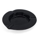 Cinzeiro Redondo Preto Brilhante de Alumínio Resistente 10cm