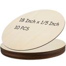 Círculos de madeira MOUYAT, 46 cm de diâmetro, 5 mm de espessura, pacote com 10