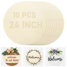 Círculos de Madera Whaline 24" 10 Piezas Discos Rústicos para Manualidades DIY