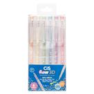 CiS Flow 3D Marcador Acrílico 6 Cores Neon ou Pastel Base Água