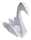 Cisne Estatua Decorativa Branco Minimalista Decoração