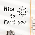 Citação inspiradora de adesivos de parede Smile Nice to Meet You