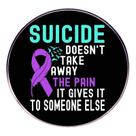 Citação inspiradora do brooch Pin Purple Awareness Ribbon