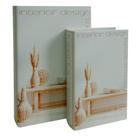 Cj 2 Caixas Livros Em Madeira Interior Design