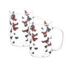 CJ 2 Canecas Vidro Borossilicato Butterfly 280ml