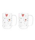 Cj 2 canecas vidro resistente heart 280ml wolff Cj 2 canecas vidro resistente heart 280ml wolff