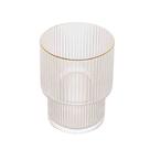 CJ 2 COPOS BAIXOS DE CRISTAL DE CHUMBO C/BORDA DOURADA LINES 220ml
