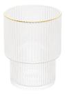 Cj 2 Copos De Cristal C/borda Dourada Lines 220ml Wolff
