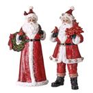 Cj 2 pçs papai noel amigos da natureza decor em resina 30cm Cj 2 pçs papai noel amigos da natureza decor em resina 30cm