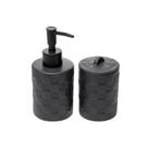 Cj 2 pecas para banheiro de ceramica chess preto