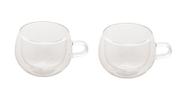 CJ 2 XICARAS P/CAFE E CHA DUPLA PAREDE BOROSSILICATO 240ml - Lyor