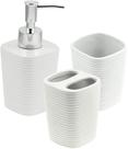 cj 3pc cerâmica p/banheiro branco