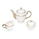 Cj 3pc porcelana p/cha paddy branco
