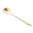 Cj 4 Colheres Aço Inox p/ Cha Heart Dourado - Wolff