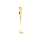 Cj 4 Espatulas Aço Inox Leaves Dourado
