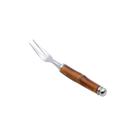 Cj.4 Garfos Aço Inox p/Petisco Prata c/Cabo Bambu 15cm Wolff