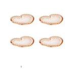 CJ 4 PRATOS CRISTAL DE CHUMBO CORACAO PEARL AMBAR 12x10x1cm CJ 4 PRATOS CRISTAL DE CHUMBO CORACAO PEARL AMBAR 12x10x1cm