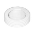 Cj 4 pratos rasos cristal wolff bolinha pearl 28cm