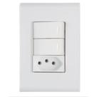 Cj 4x2 2 Inter Simpl 10A Tomada 2P+T 20A BR LIZ TRAMONTINA Cj 4x2 2 Inter Simpl 10A Tomada 2P+T 20A BR LIZ TRAMONTINA