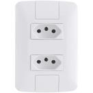 Cj 4x2 com 2 Tomadas 2P+T 20A 250V Branco Aria Tramontina