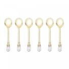 Cj 6 Colheres de Café de Zamac Crystal Dourado 11cm - Wolff Cj 6 Colheres de Café de Zamac Crystal Dourado 11cm - Wolff