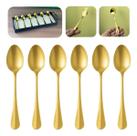 Cj 6 Colheres Para Café Chá Sobremesa De Aço Inox Positano Cor Dourado 12cm Lyor